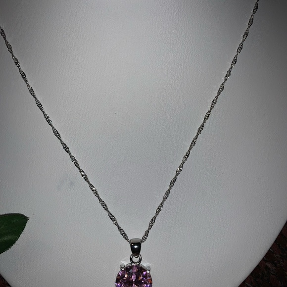 Gorgeous Sterling & CZ Necklace - Picture 3 of 6